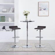 Bar stools 2 pcs brown faux leather - Bar Stool