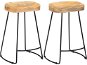 Barové stoličky Gavin 2 ks masívne mangovníkové drevo - Barová stolička