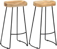 Barové stoličky Gavin 2 ks masívne mangovníkové drevo - Barová stolička