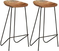 Barové stoličky 2 ks masívne akáciové drevo - Barová stolička