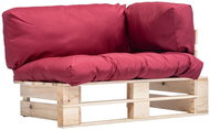Garden Sofa made of Pallets with Red Pillows Pine 277481 - Garden Sofa