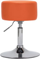 Orange faux leather bar stool - Bar Stool