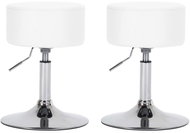 Bar stools 2 pcs white artificial leather - Bar Stool