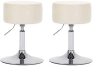 Bar stools 2 pcs cream artificial leather - Bar Stool