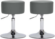 Bar stools 2 pcs gray faux leather - Bar Stool
