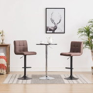 Bar stools 2 pcs taupe textile - Bar Stool