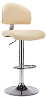 Cream faux leather bar stool - Bar Stool