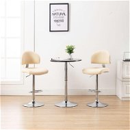 Barové stoličky 2 ks krémové umelá koža - Barová stolička