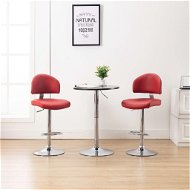 Barové stoličky 2 ks vínové umelá koža - Barová stolička