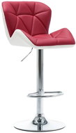 Burgundy faux leather bar stool - Bar Stool