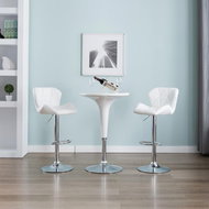 Bar stools 2 pcs white artificial leather - Bar Stool