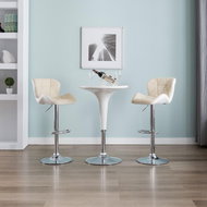 Bar stools 2 pcs cream artificial leather - Bar Stool