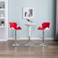 Bar stools 2 pcs red faux leather - Bar Stool
