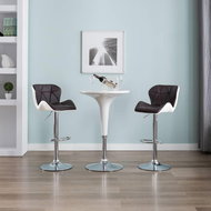 Bar stools 2 pcs brown faux leather - Bar Stool