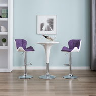 Bar stools 2 pcs purple faux leather - Bar Stool