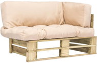 Garden Sofa made of Pallets with Sandy Cushions Pine 275290 - Garden Sofa
