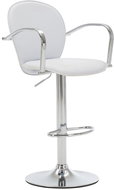 Bar stool with armrests white faux leather - Bar Stool