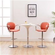 Bar stools with armrests 2 pcs orange faux leather - Bar Stool