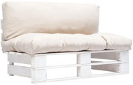 Garden sofa made of pallets with sand cushions pine 277377 - Garden Sofa