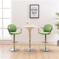 Barové stoličky s podrúčkami 2 ks zelené umelá koža - Barová stolička