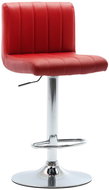 Burgundy faux leather bar stool - Bar Stool
