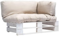 Garden sofa made of pallets with sand cushions pine 277380 - Garden Sofa