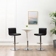 Bar stools 2 pcs black faux leather - Bar Stool