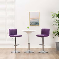 Bar stools 2 pcs purple faux leather - Bar Stool
