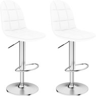 Bar stools 2 pcs white artificial leather - Bar Stool