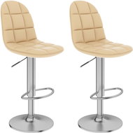 Bar stools 2 pcs cream artificial leather - Bar Stool