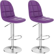 Bar stools 2 pcs purple faux leather - Bar Stool