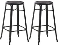 Bar stools 2 pcs black steel - Bar Stool