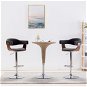 Barové stoličky 2 ks sivé ohýbané drevo a textil - Barová stolička