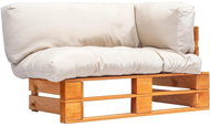Garden Sofa made of Pallets with Sandy Cushions Pine 277446 - Garden Sofa