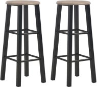 Bar stools 2 pcs black MDF - Bar Stool