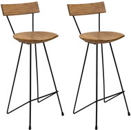 Bar stools 2 pcs solid teak - Bar Stool