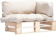 Garden Sofa made of Pallets with Sandy Cushions Pine 277479 - Garden Sofa