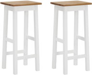 Bar stools 2 pcs solid oak wood - Bar Stool