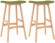 Bar stools 2 pcs green textile - Bar Stool