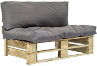 Zahradní pohovka z palet s šedými poduškami borovice 275285 - Zahradní pohovka