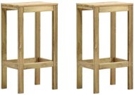 Záhradné stoličky 2 ks impregnované borové drevo - Barová stolička
