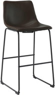 Bar stool dark brown faux leather - Bar Stool