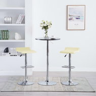 Bar stools 2 pcs cream artificial leather - Bar Stool