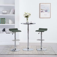 Bar stools 2 pcs gray faux leather - Bar Stool