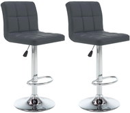 Bar stools 2 pcs gray faux leather - Bar Stool