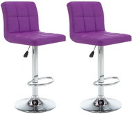 Bar stools 2 pcs purple faux leather - Bar Stool