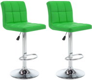 Bar stools 2 pcs green faux leather - Bar Stool