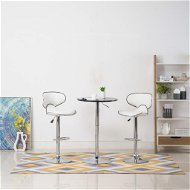 Bar stools 2 pcs white artificial leather - Bar Stool