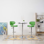 Bar stools 2 pcs green faux leather - Bar Stool