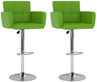 Bar stools 2 pcs green faux leather - Bar Stool